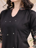 Ethnic Motifs Embroidered V-Neck Pure Cotton Kurta With Trousers & Dupatta