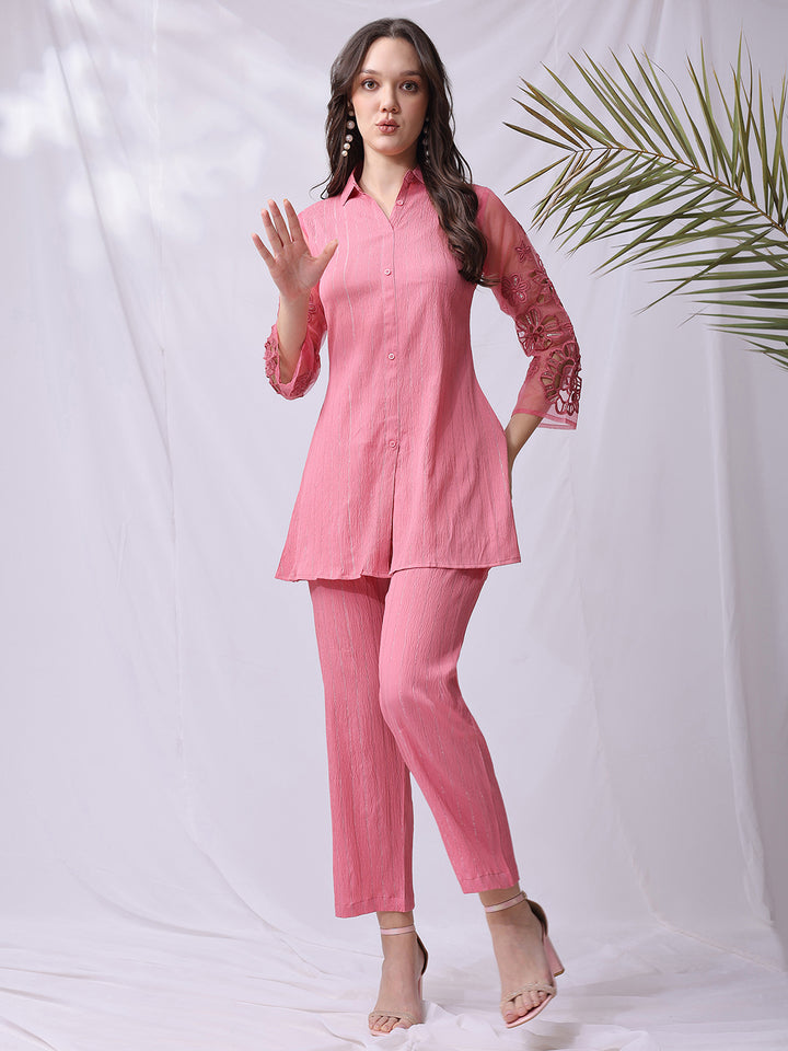 Designer Cutwork Cream Co-ord Set