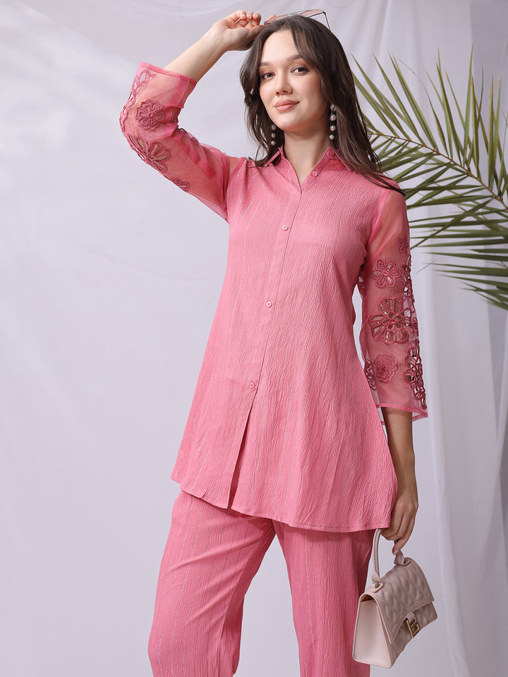 Designer Cutwork Cream Co-ord Set