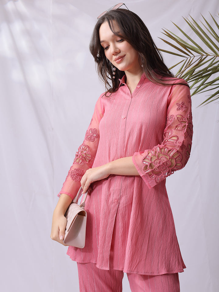 Designer Cutwork Cream Co-ord Set