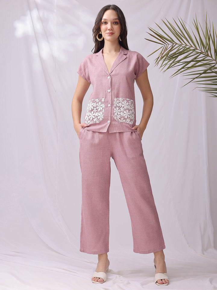 White Pocket Linen Co-ord Set