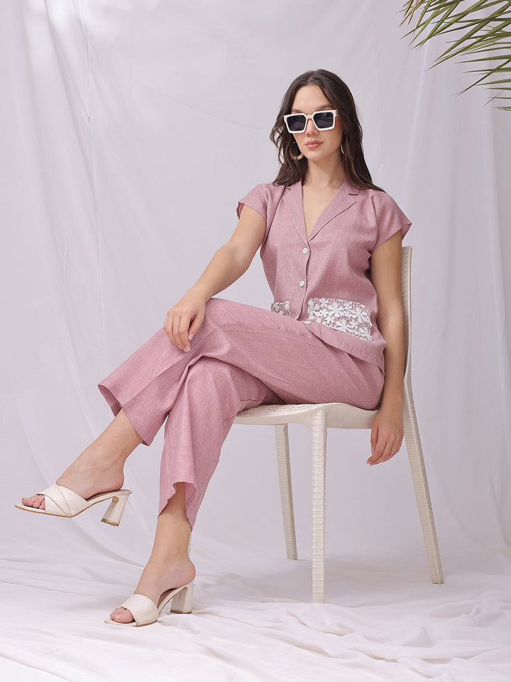 White Pocket Linen Co-ord Set