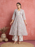 Pastel Pink Perfection: Pure Cotton Angrakha-Style Kurta Set