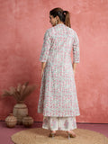 Pastel Pink Perfection: Pure Cotton Angrakha-Style Kurta Set