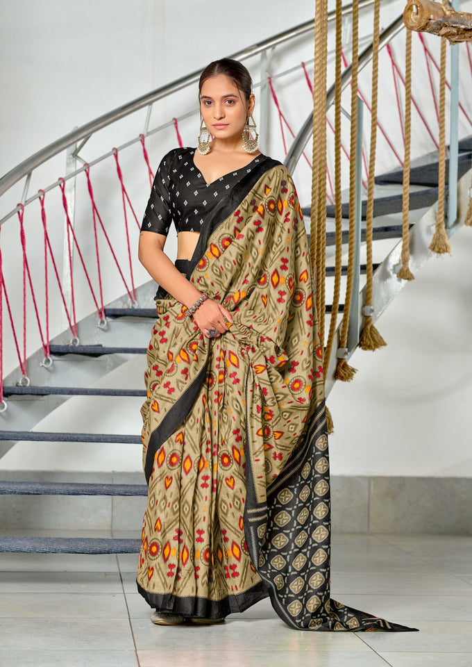 Mal Cotton Hand Block Print Saree