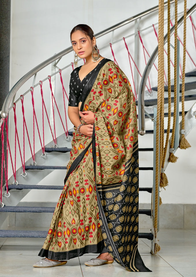 Mal Cotton Hand Block Print Saree