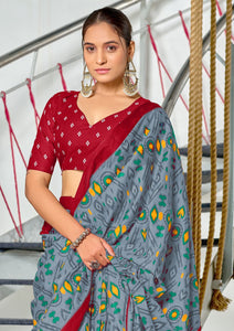 Mal Cotton Hand Block Print Saree