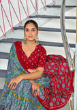 Mal Cotton Hand Block Print Saree