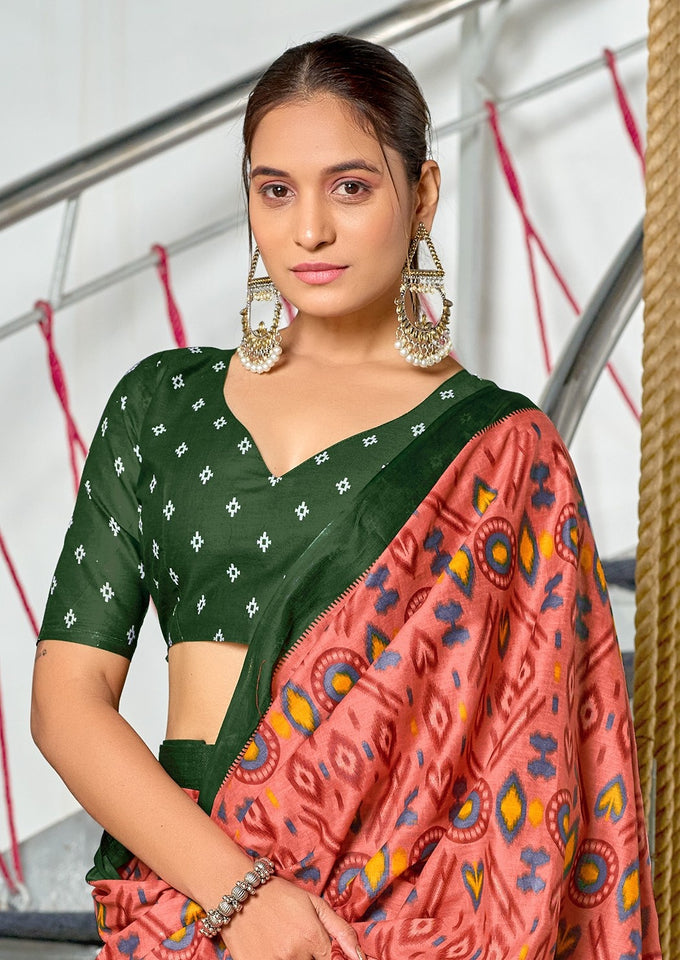 Mal Cotton Hand Block Print Saree