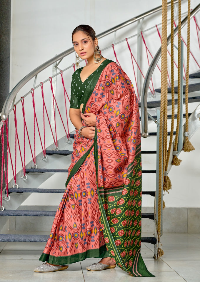 Mal Cotton Hand Block Print Saree