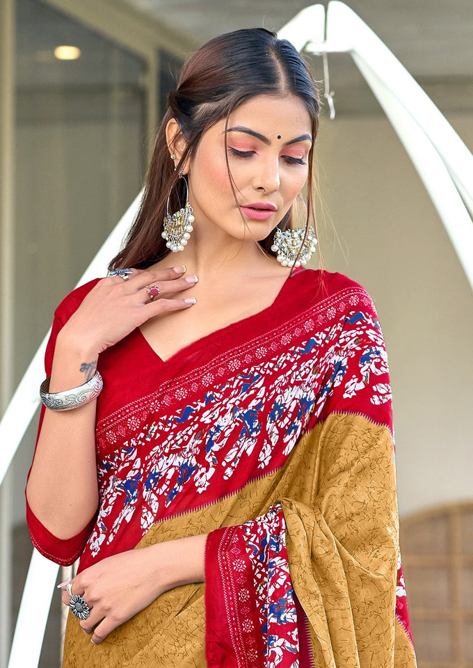 Pure Mal Cotton Hand Block Print Saree (Copy)