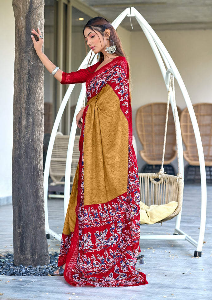 Pure Mal Cotton Hand Block Print Saree (Copy)