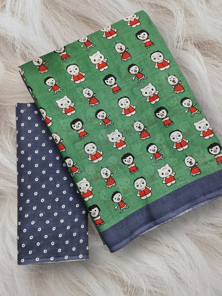 Hand Block Print Pure Mal Cotton Fabric