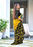 Pure Mal Cotton Hand Block Print Saree