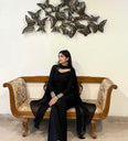 Black Sleeve Handwork Kurta Set