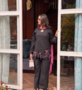 Black Pink Bow Farsi Salwar Set