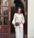 Coconut Embroidery Cotton Kurta with Contrast Dupatta