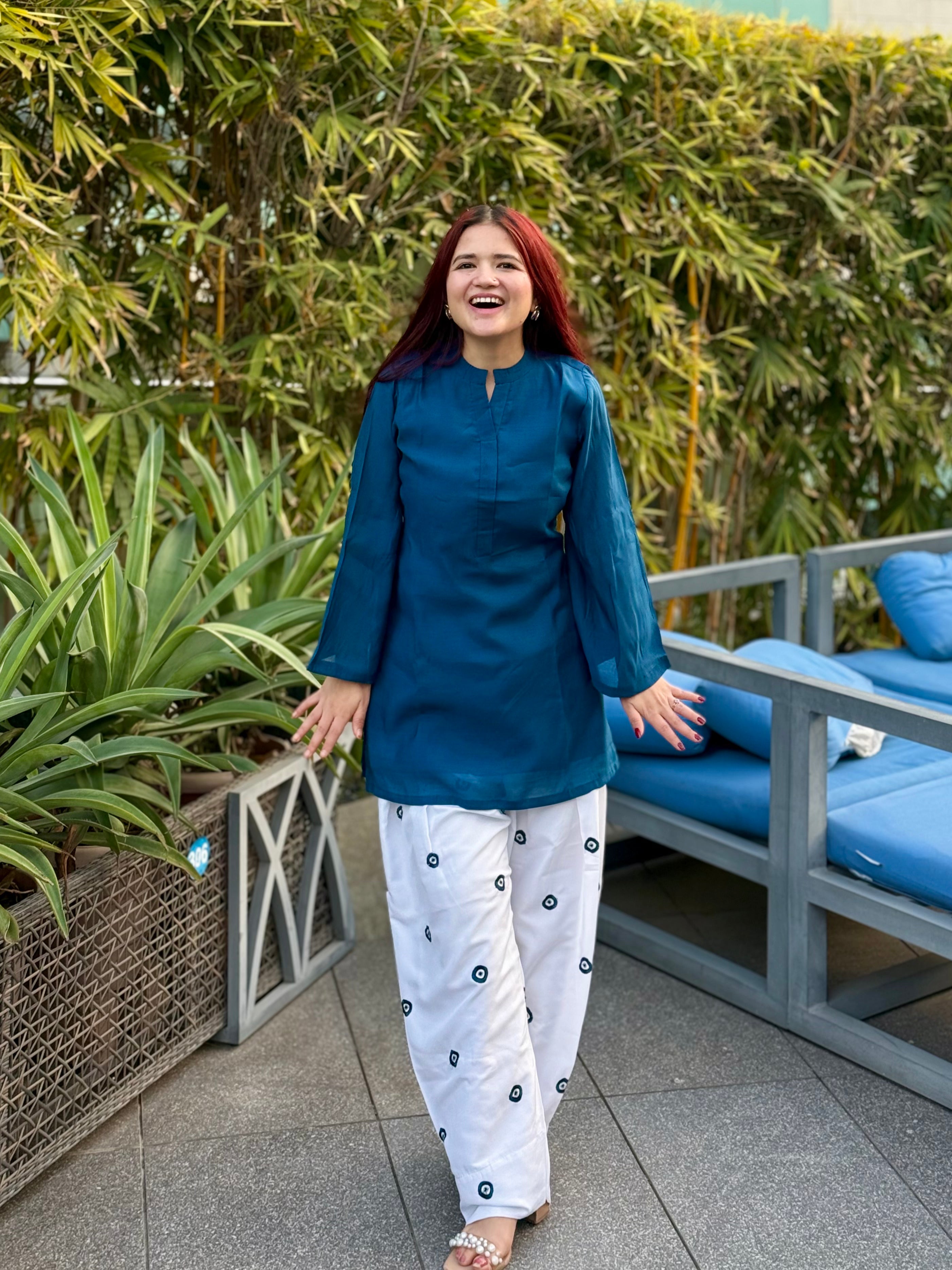 Blue Evil Eye Farsi Salwar Set