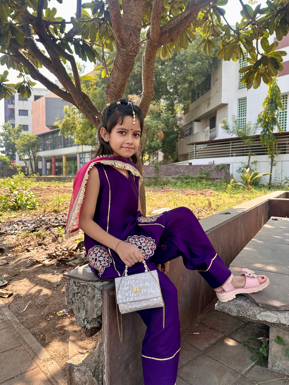 Purple Farsi Salwar Kids