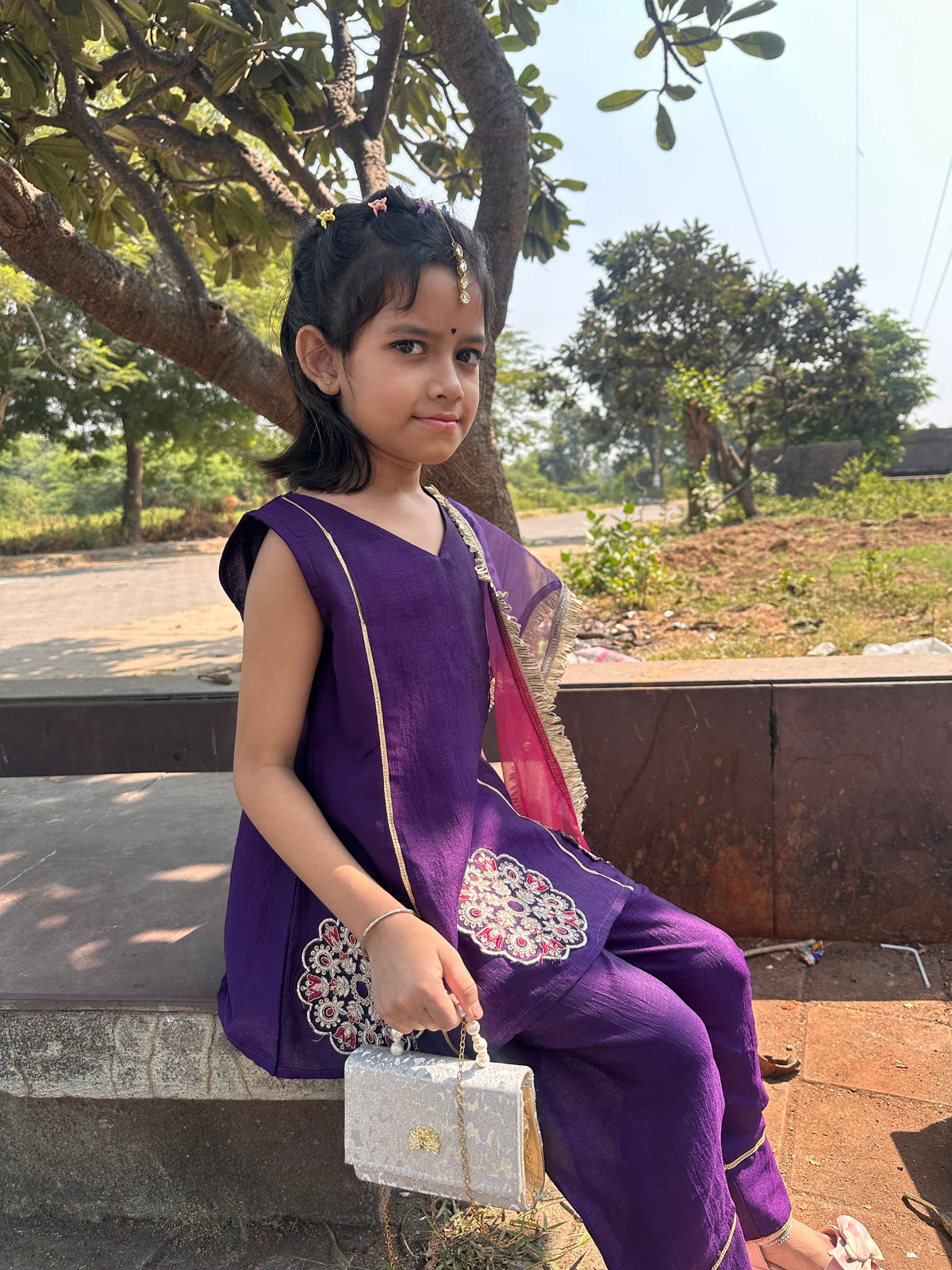 Purple Farsi Salwar Kids
