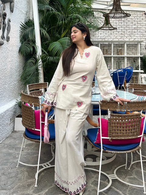 Pink Evil Eye 2.0 Farsi Salwar Set