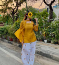 D- Sunflower Farsi Salwar Set With Dupatta