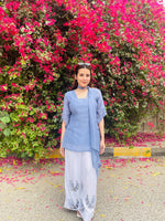 Powder Blue Butterfly Embroidered 3-Piece Set