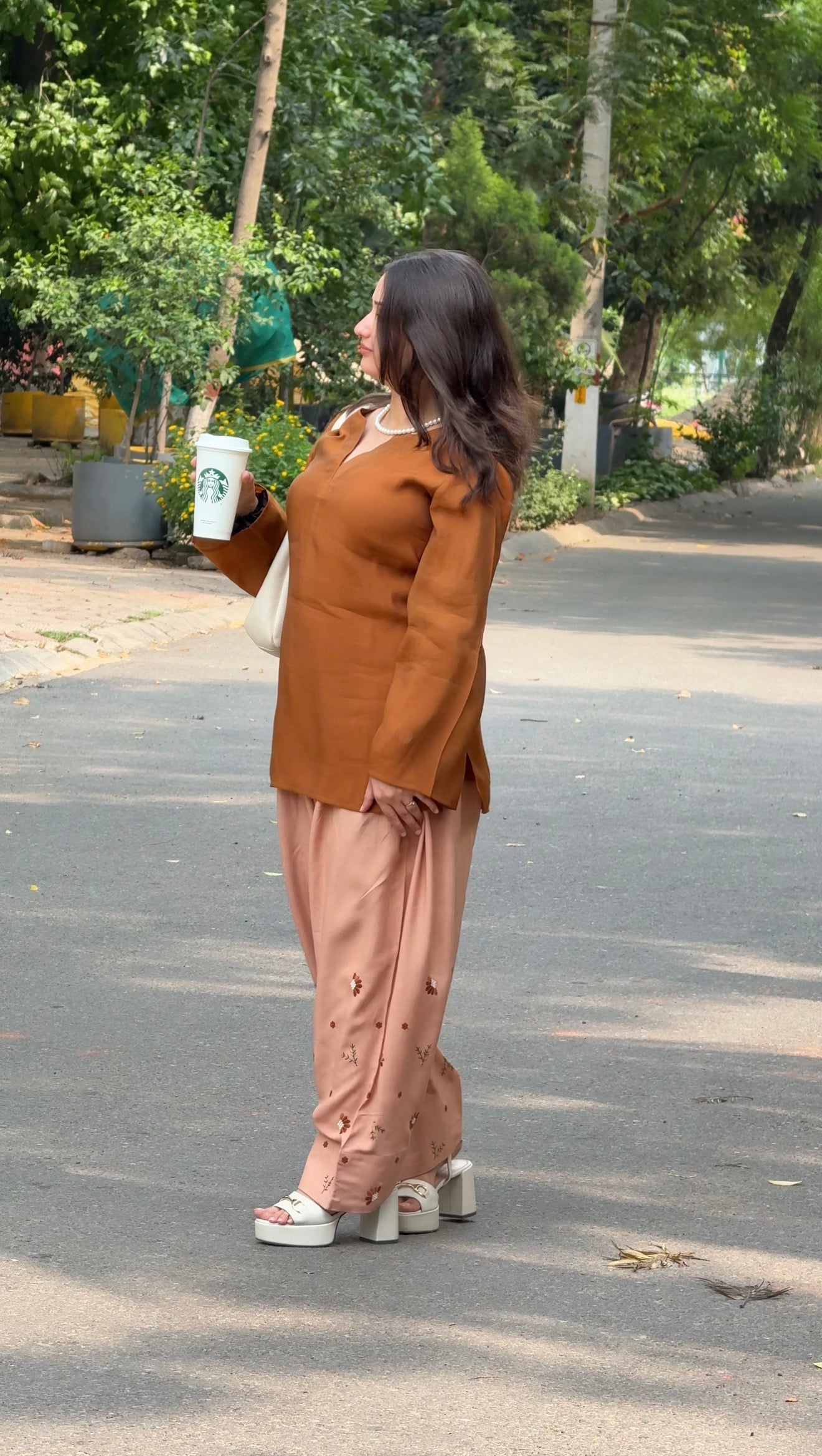 Rust Bloom Farsi Salwar Set