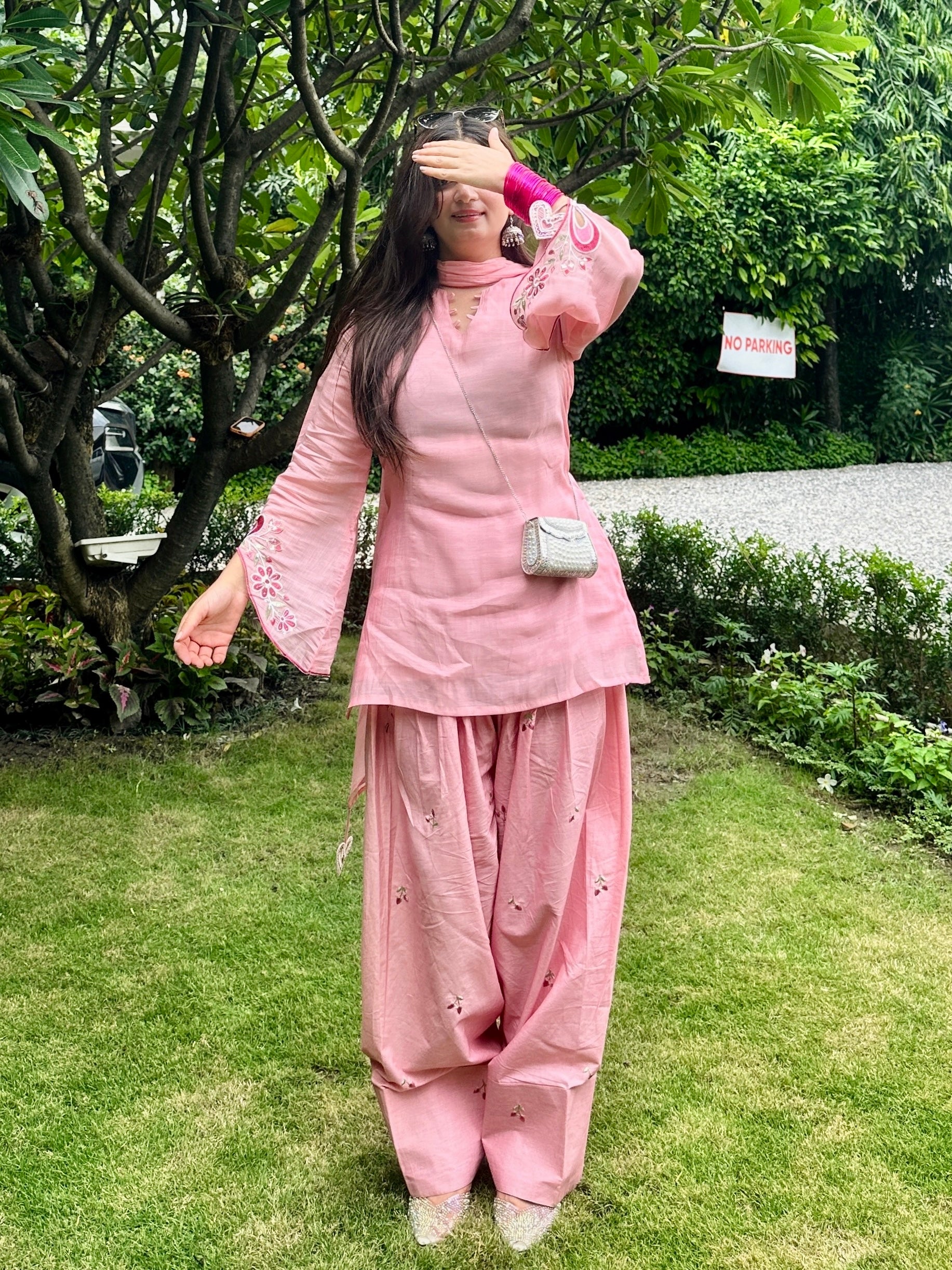 Heart Pink Farsi Salwar Set