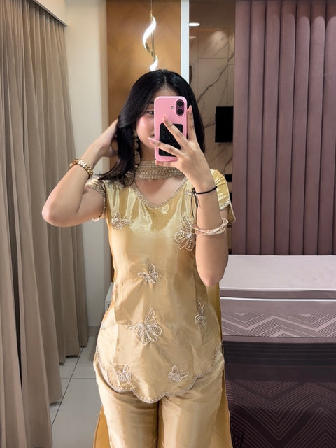 Golden Hour Handwork Butterfly 3 Pcs Set