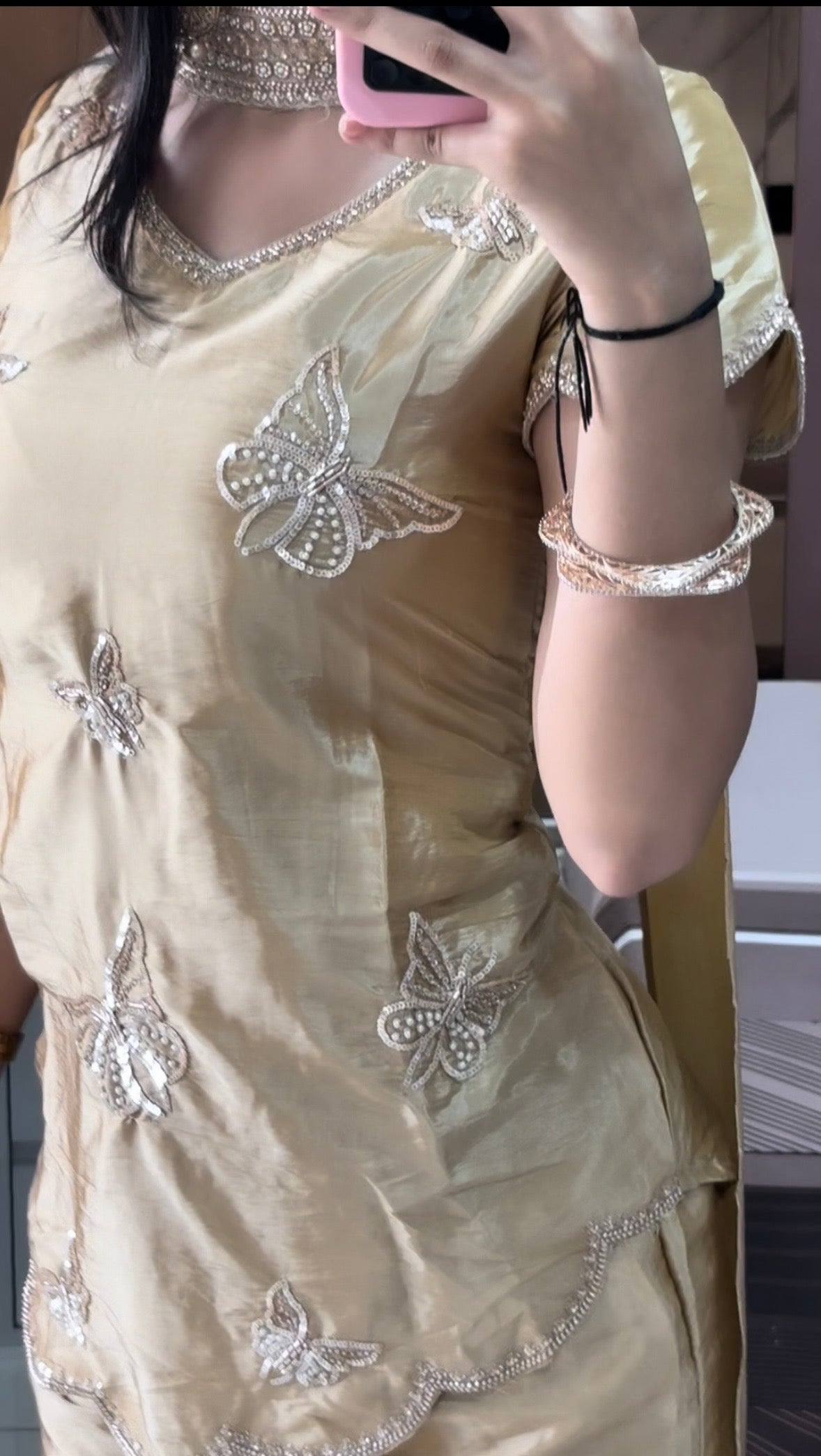 Golden Hour Handwork Butterfly 3 Pcs Set