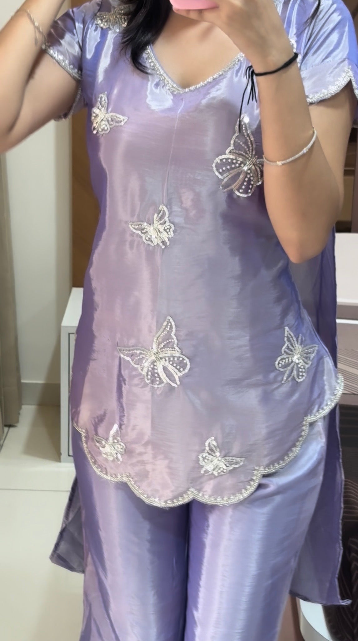 Moonlight Lilac Handwork Butterfly 3 Pcs Set