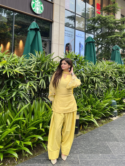 Yellow Heart Farsi Salwar 3PCS Set