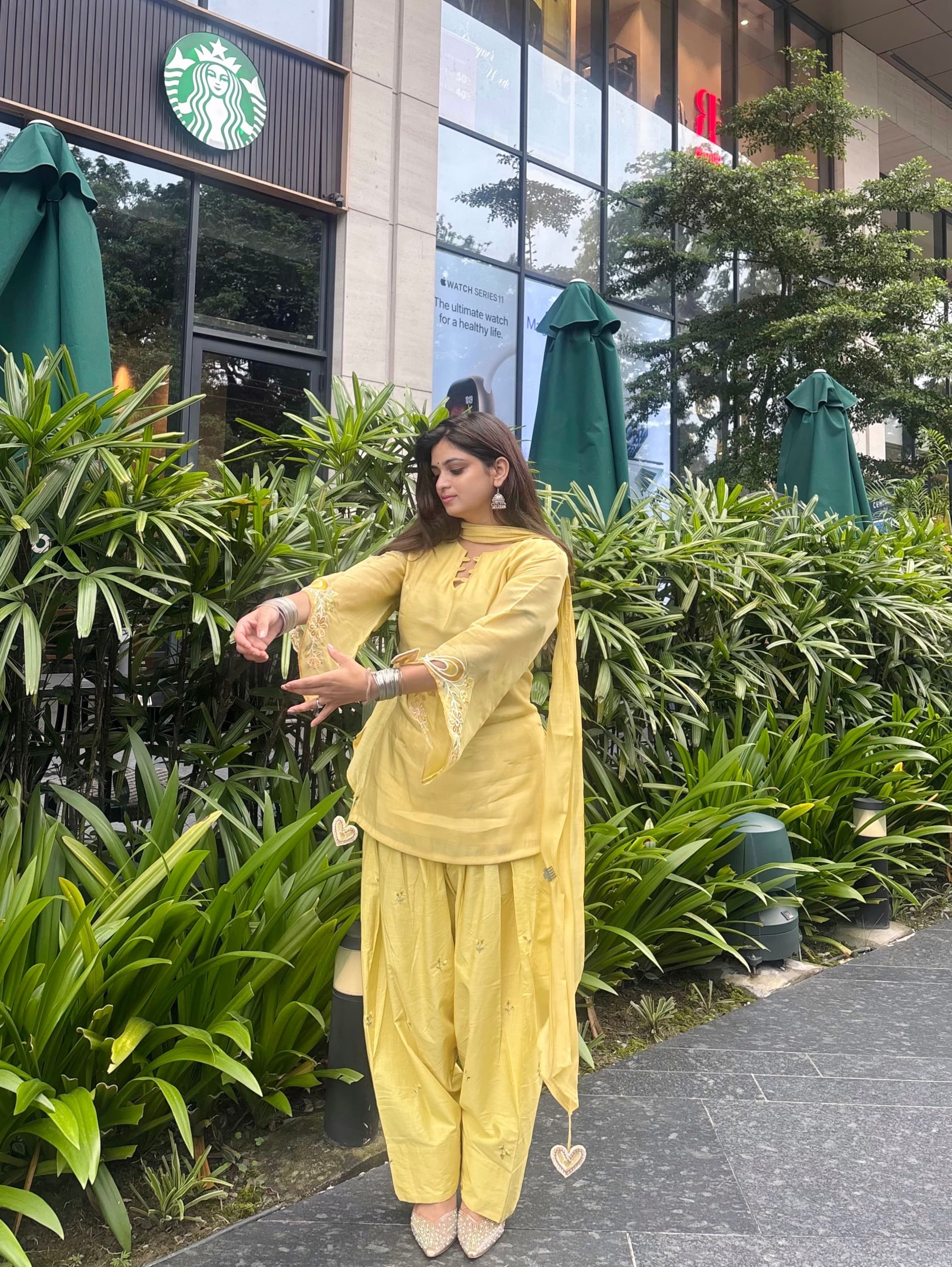 Yellow Heart Farsi Salwar 3PCS Set