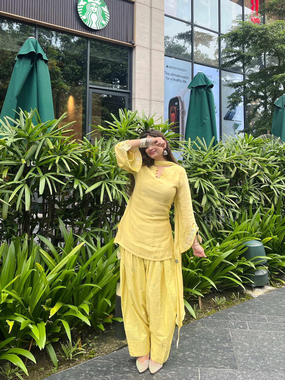 Yellow Heart Farsi Salwar 3PCS Set