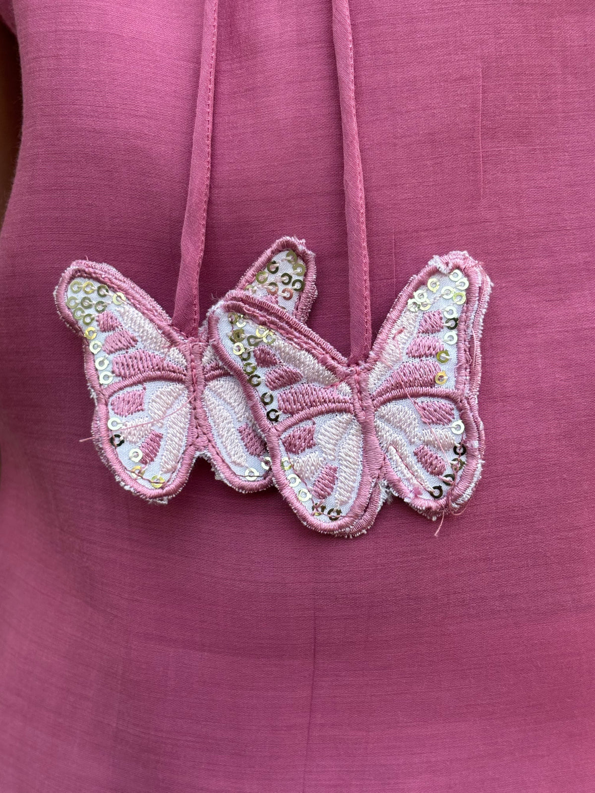 Pink Butterfly Farsi Salwar KIds