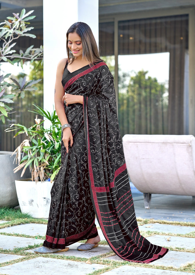 Pure Mal Cotton Hand Block Print Saree