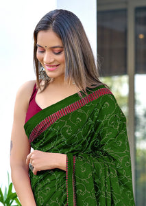 Pure Mal Cotton Hand Block Print Saree