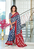 Mal Cotton Hand Block Print Saree