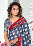 Mal Cotton Hand Block Print Saree