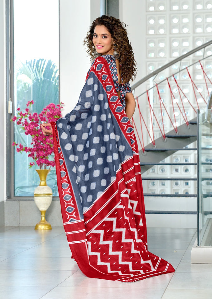 Mal Cotton Hand Block Print Saree