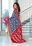 Mal Cotton Hand Block Print Saree