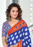 Mal Cotton Hand Block Print Saree