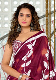 Mal Cotton Hand Block floral Print Saree