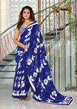 Mal Cotton Hand Block floral Print Saree