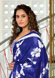 Mal Cotton Hand Block floral Print Saree