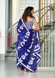 Mal Cotton Hand Block floral Print Saree