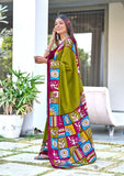 Mal Cotton Hand Block Print Saree