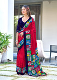 Mal Cotton Hand Block Print Saree