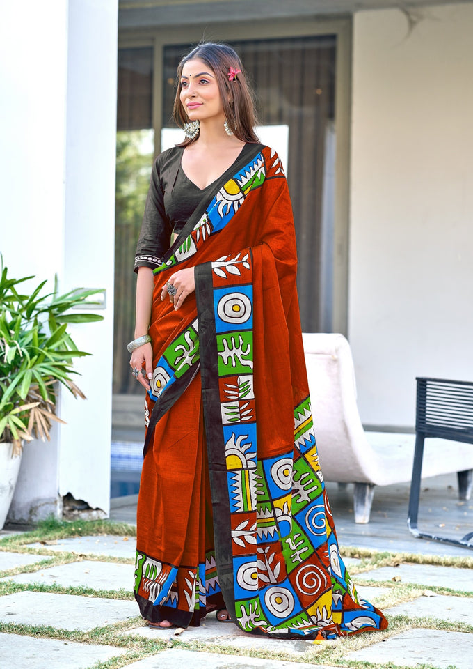 Mal Cotton Hand Block Print SareE